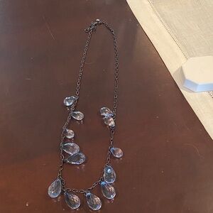 Elegant Silver and Clear Crystal Necklace